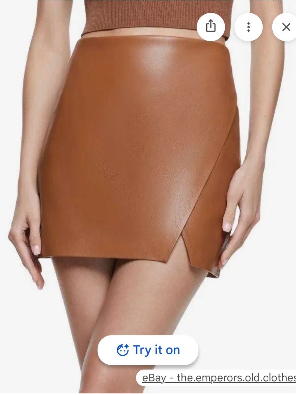 Alice + Olivia Women's Siobhan Wrap Mini Skirt in Camel